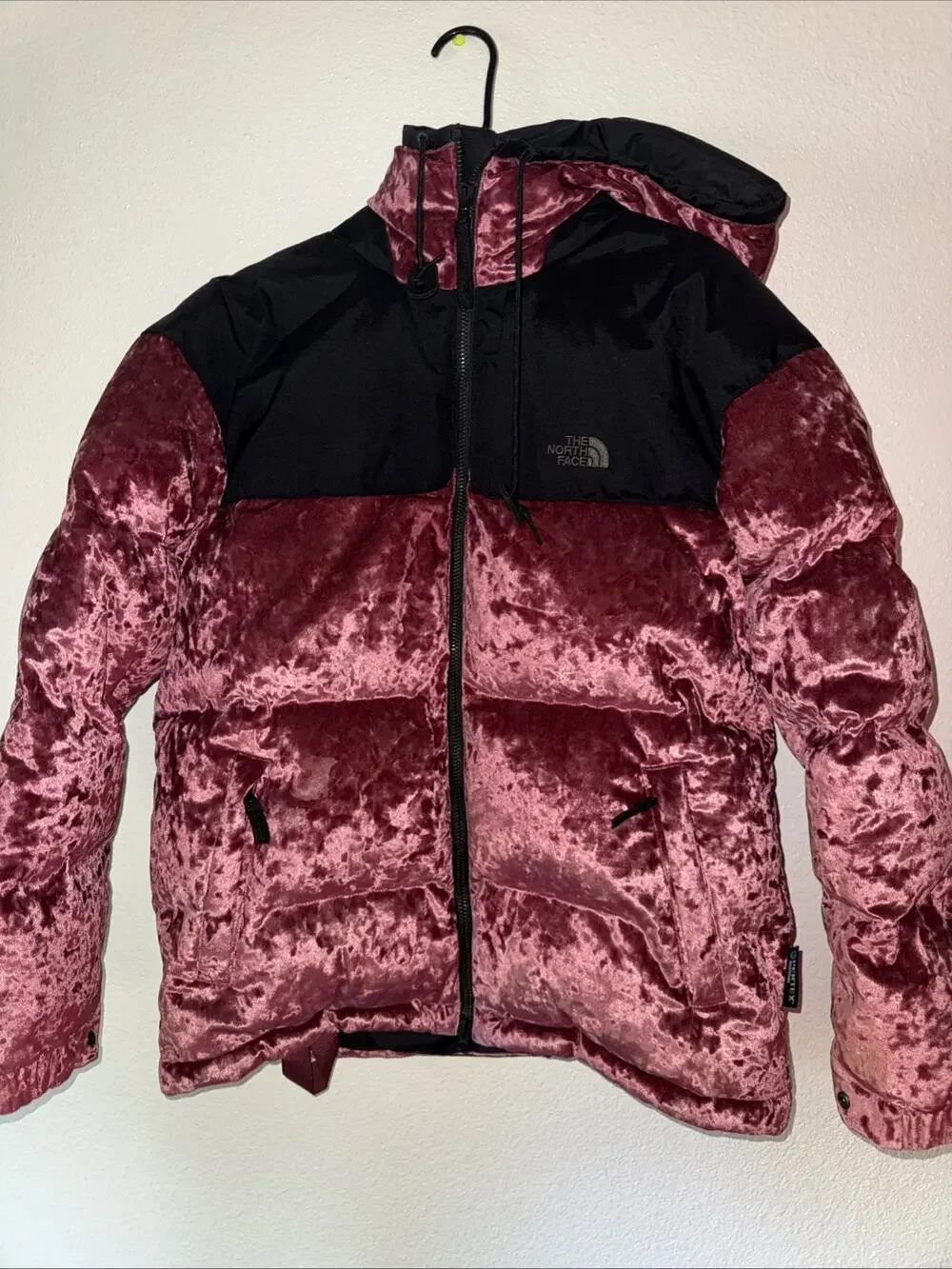 The North Face Black Series Velvet Nuptse Urban regal red down pink Size S